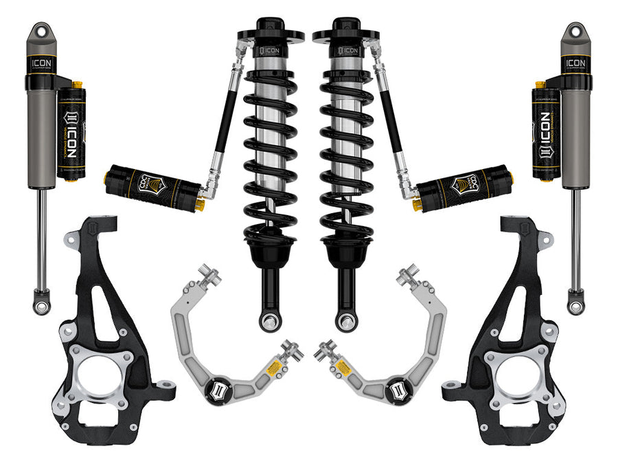 ICON 2021-2025 Ford F-150 4WD, 3.5-4.5" Lift, Stage 4 Suspension System, Billet, CDCV for Ford F-150