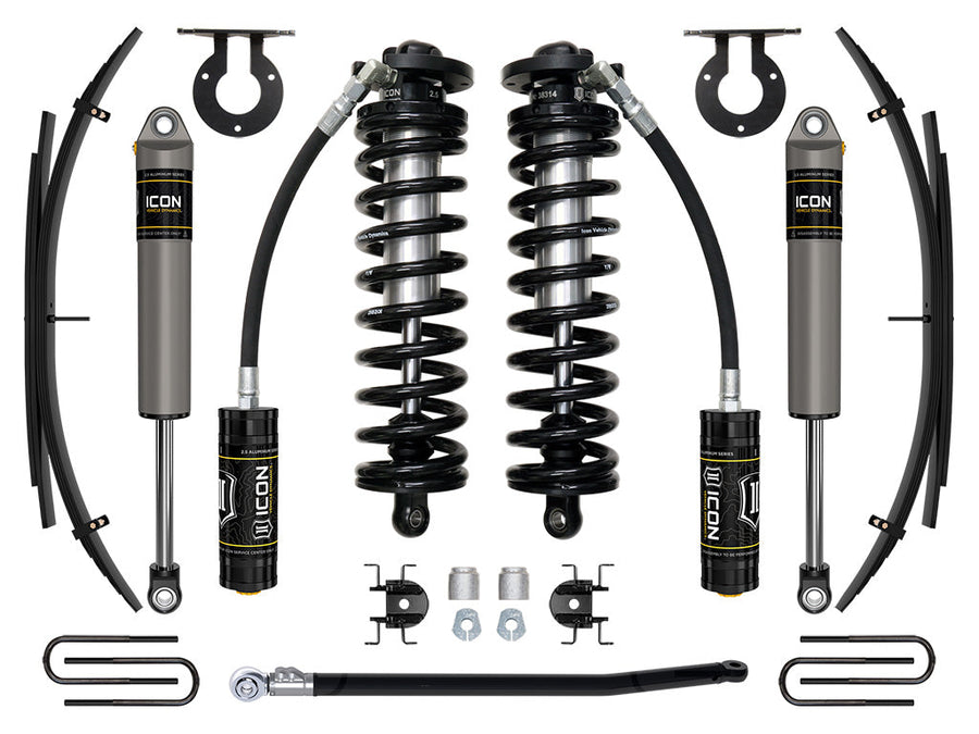 ICON 11-16 Ford F250/F350, 2.5-3" Lift, Stage 2 Coilover System w/ Leaf Springs for Ford Super Duty