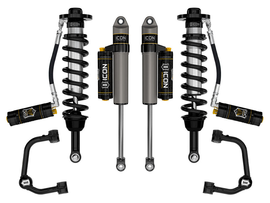 ICON 2021-2025 Ford F-150 Tremor, 2.5-3" Lift, Stage 4 Suspension System, Tubular, CDCV for Ford F-150
