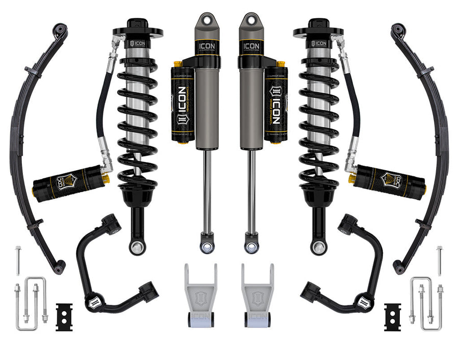 ICON 2021-2025 Ford F-150 Tremor, 2.5-3" Lift, Stage 4 Suspension System, Tubular, CDCV, w/ Leaf Packs for Ford F-150