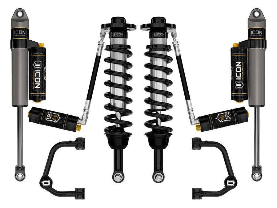 ICON 2021-2025 Ford F-150 4WD, 2.75-3.5" Lift, Stage 4 Suspension System, Tubular, CDCV for Ford F-150