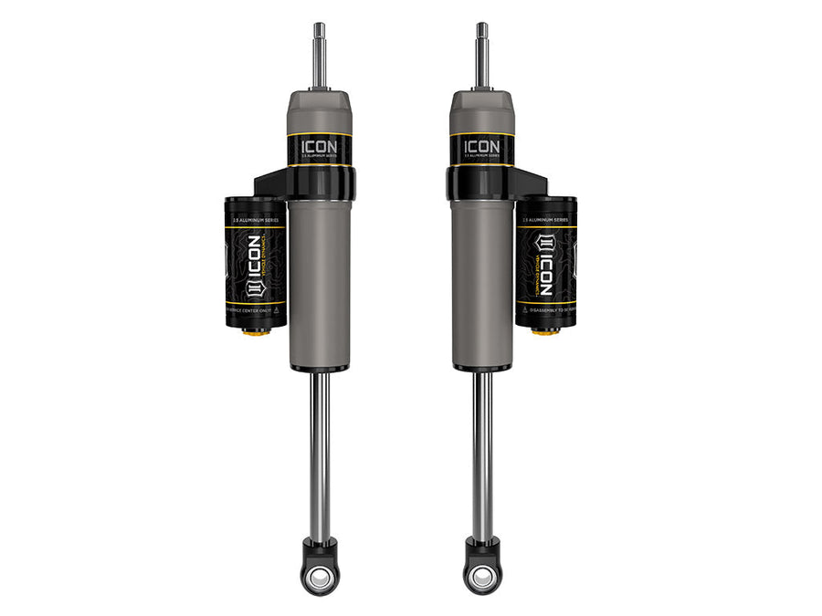 ICON 2005-2025 Ford Super Duty 4WD, 0-2.5” Lift, Front. V.S. 2.5 Aluminum Series Shock Absorbers, Piggyback Reservoir, Pair for Ford Super Duty