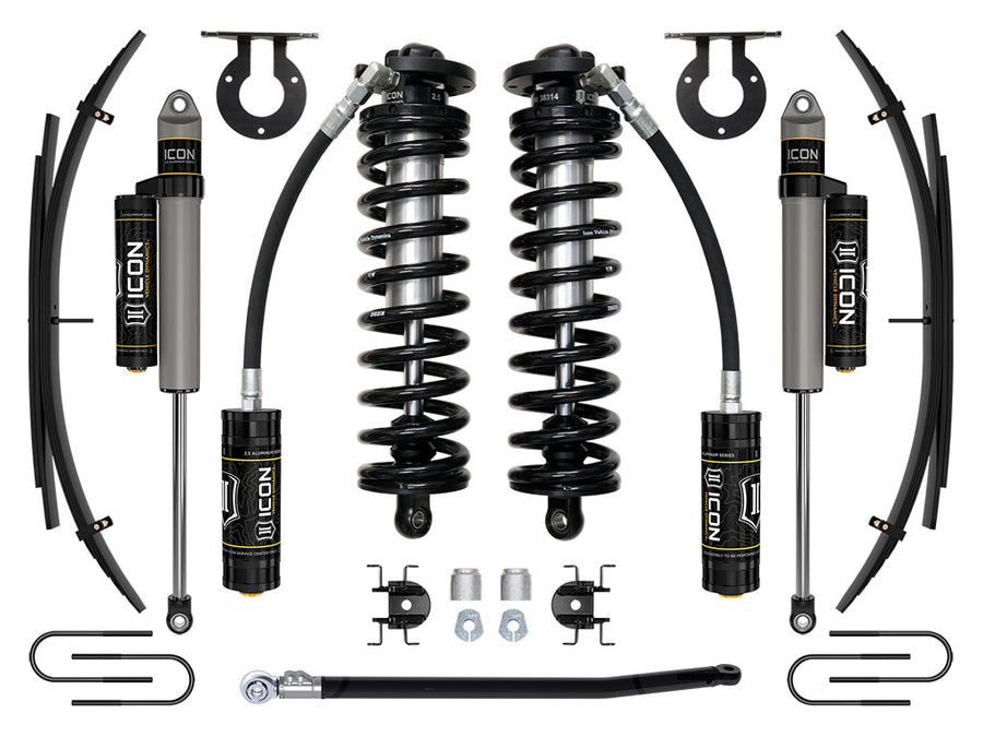 ICON 08-10 Ford F250/F350, 2.5-3" Lift, Stage 3 Coilover System w/ Leaf Springs for Ford Super Duty