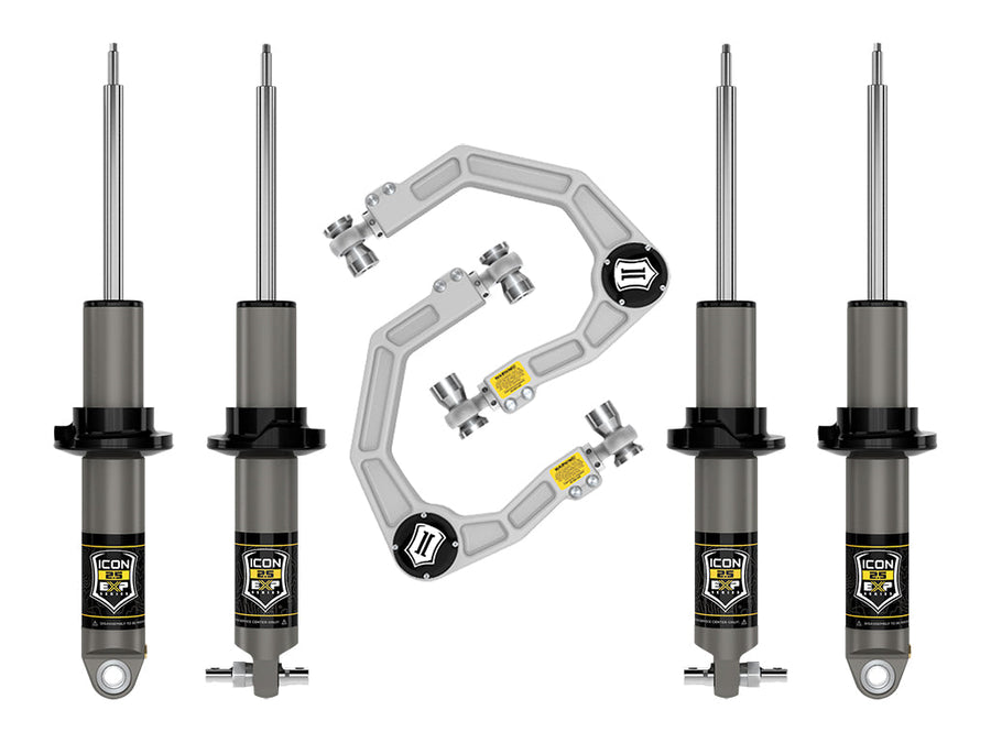ICON 2021-2026 Ford Bronco, HOSS 2.0 Package, 0-2" Lift, Stage 2 Suspension System, Billet for Ford Bronco