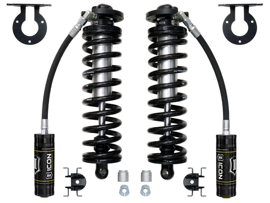 ICON 2005-2023 Ford F-250/F-350 Super Duty 4WD, 2.5-3” Lift, V.S. 2.5 Series Coilover Conversion Kit, Remote Reservoir, w/ Caster Cams for Ford Super Duty