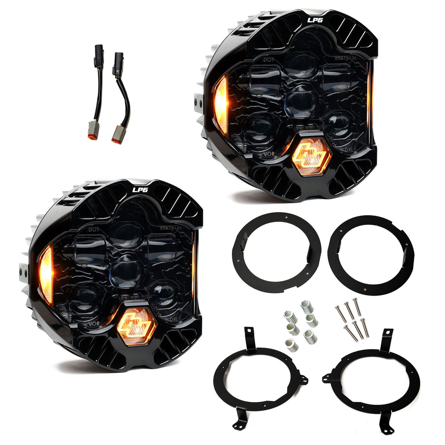 DOT LP6 LED Headlight Kit - Jeep 2018-2026 Wrangler JL; 2020-2026 Gladiator JT; NOTE w/LED Headlights Amber