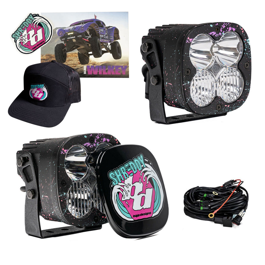 Baja Designs x Shreddy XL Pro Limited Edition LED Light Pod Pair Driving/Combo Clear