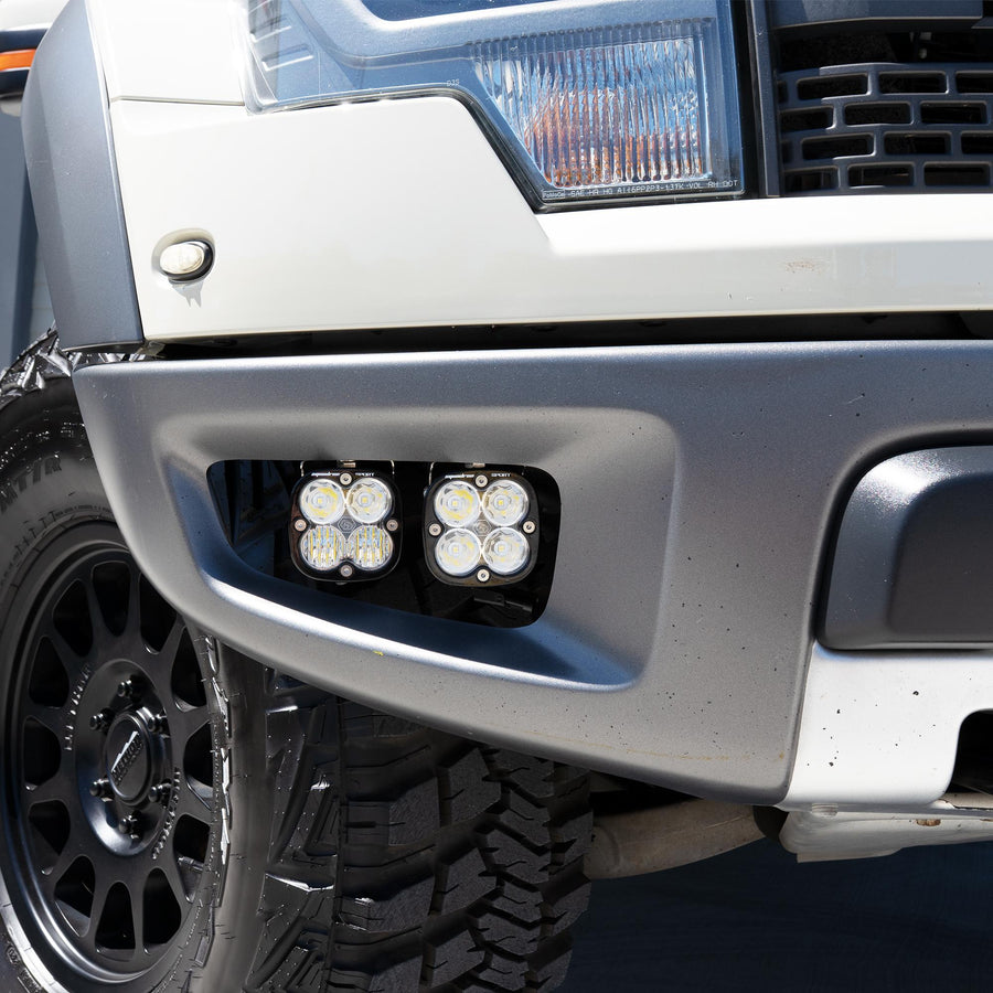 Ford Raptor Squadron Sport “Sportsmen” Dual Fog Pocket Light Kit - Ford 2010-2014 F-150 SVT Raptor Multi-Pattern Clear