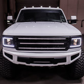 92-96 Ford F-Series/Bronco LUXX-Series LED Projector Headlights Chrome | AlphaRex