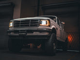 92-96 Ford F-Series/Bronco NOVA-Series LED Projector Headlights Alpha-Black | AlphaRex