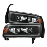 94-01 Dodge Ram 1500/94-02 Ram 2500/3500 LUXX-Series LED Headlights Black | AlphaRex