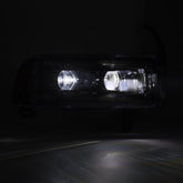 94-01 Dodge Ram 1500/94-02 Ram 2500/3500 LUXX-Series LED Headlights Black | AlphaRex