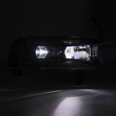 94-01 Dodge Ram 1500/94-02 Ram 2500/3500 LUXX-Series LED Headlights Black | AlphaRex