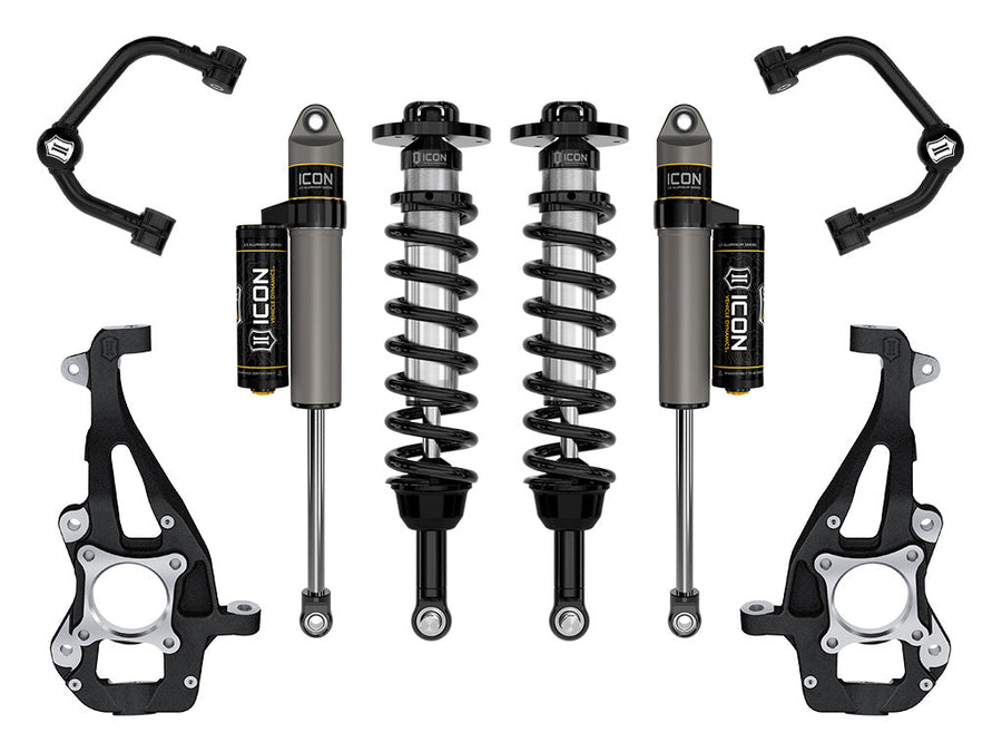 ICON 2021-2025 Ford F-150 4WD, 3.5-4.5" Lift, Stage 2 Suspension System, Tubular for Ford F-150