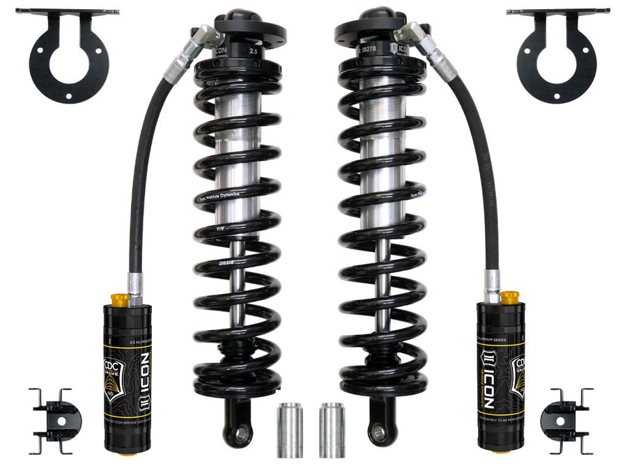 ICON 2005-2025 Ford F-250/F-350 Super Duty 4WD, 4-5.5” Lift, Front, V.S. 2.5 Series Coilover Conversion Kit, Remote Reservoir w/ CDCV for Ford Super Duty