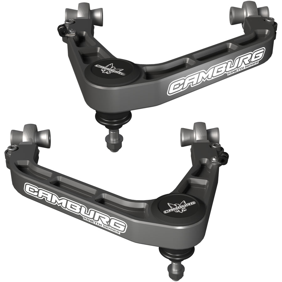 Camburg Chevy/GMC 1500 2wd/4wd '19-25 KINETIK Performance Billet X-Joint XL Upper Arms (GRAY) for the Chevrolet Silverado, GMC Sierra