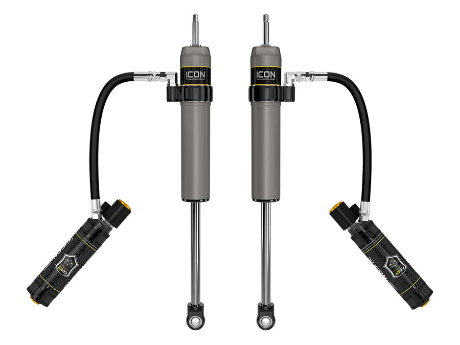 ICON 2022-2026 Toyota Tundra 0-1.5” Lift/2023-2025 Sequoia 0-4" Lift, Rear, V.S. 2.5 Aluminum Series Shock Absorbers, Remote Reservoir w/ CDEV, Pair for Toyota Tundra