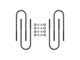 ICON 2011-2025 Ford F-250/F-350 Super Duty, Rear, 15” U-Bolt Kit for Ford Super Duty