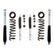 Bilstein B8 5112 Leveling Kit + Rear 5100 Shocks for 2017-2025 Ford F250 Super Duty 4WD w/3" lift Diesel for Ford F-250