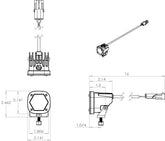 S1 Black LED Auxiliary Light Pod Pair
