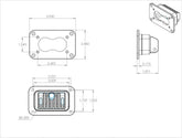 S2 Pro Black Flush Mount LED Auxiliary Light Pod