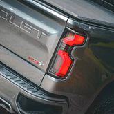 19-25 Chevrolet Silverado 1500 / 20-25 Silverado 2500HD/3500HD LUXX-Series LED Tail Lights Black Red | AlphaRex