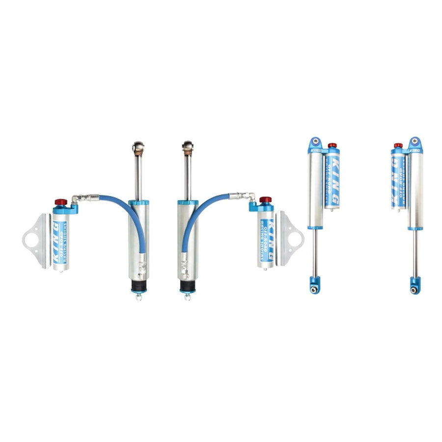 King Shocks 2.5 Performance w/ Remote Reservoir + Rear Reservoir Shocks Set for 2000-2010 Chevrolet Silverado 2500 HD 4WD w/0-2.5" lift for Chevrolet Silverado