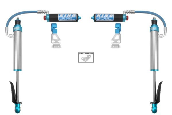King Shocks 2.5 Performance w/ Remote Reservoir Rear Pair for 2024 Toyota Tacoma 4WD for Toyota Tacoma