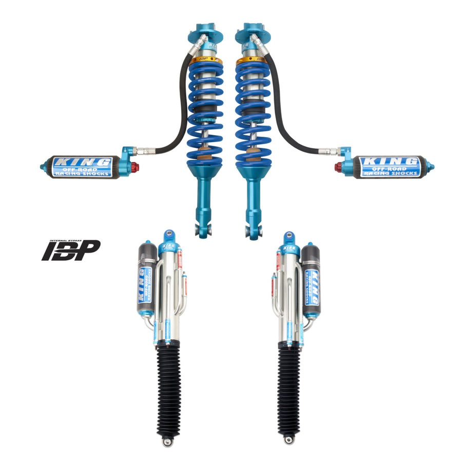 King Shocks 3.0 Performance Coilovers w/ Adjustable Remote Fin Reservoir + Rear Adj Reservoir Shocks Set for 2017-2020 Ford Raptor 4WD for Ford Raptor