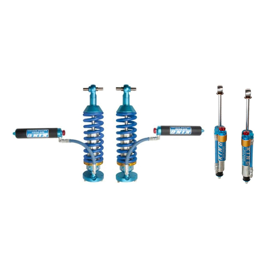 King Shocks 3.0 Performance Coilovers w/ Adjustable Remote Reservoir + Rear Adj Reservoir Shocks Set for 2019-2024 Chevrolet Silverado 1500 Trail Boss 4WD w/0-2.5" lift for Chevrolet Silverado