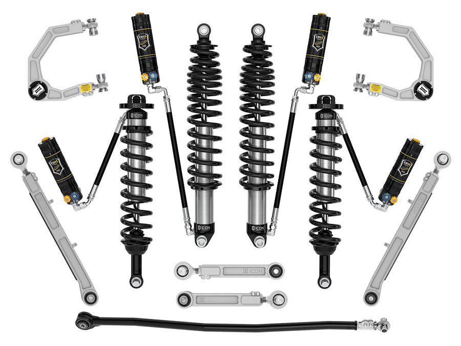 ICON 2021-2026 Ford Bronco, Non-Sasquatch, 3-4" Lift, Stage 7 Suspension System, CDXS, Billet, Heavy Rate Rear Springs for Ford Bronco