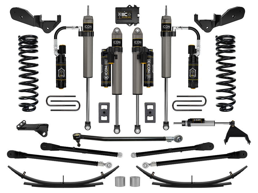ICON 2023-2025 Ford F-250/F-350 Super Duty 4WD, Diesel, 2.5" Lift, Stage 6 Suspension System w/ 4-Link and Expansion Packs for Ford Super Duty