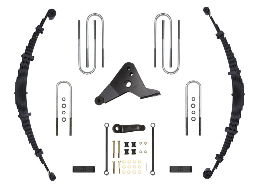 ICON 2000-04 Ford F250/F350, 4" Lift Suspension System, Leaf Spring & Block for Ford Super Duty
