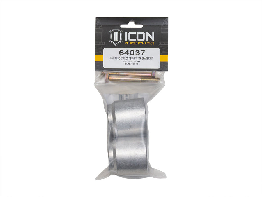 ICON 2005-2025 Ford F-250/F-350 Super Duty 4WD, Front, 2" Bump Stop Spacer Kit for Ford Super Duty