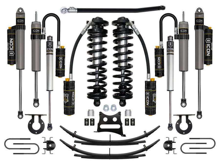 ICON 08-10 Ford F250/F350, 2.5-3" Lift, Stage 5 Coilover System w/ Leaf Springs for Ford Super Duty