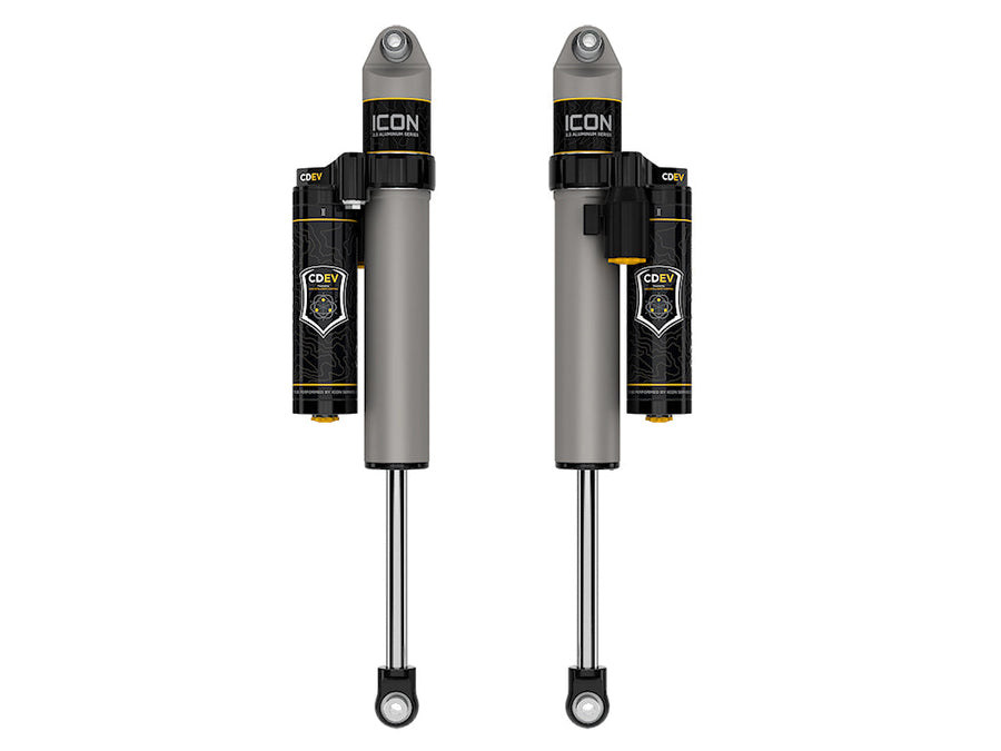 ICON 2021-2025 Ford F-150 4WD/F-150 Tremor, 0-2" Lift, Rear, V.S. 2.5 Aluminum Series Shock Absorbers, Piggyback Reservoir w/ CDEV, Pair for Ford F-150