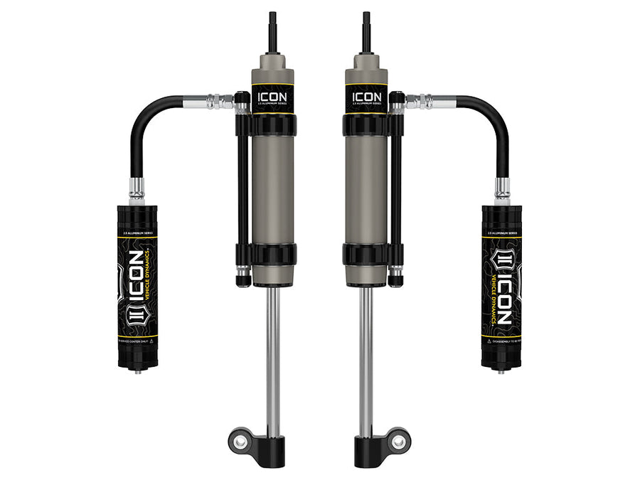 ICON 2005-2023 Toyota Tacoma, Rear, V.S. 2.5 Aluminum Series RXT Shock Absorbers, Omega Bypass Remote Reservoir, Pair for Toyota Tacoma