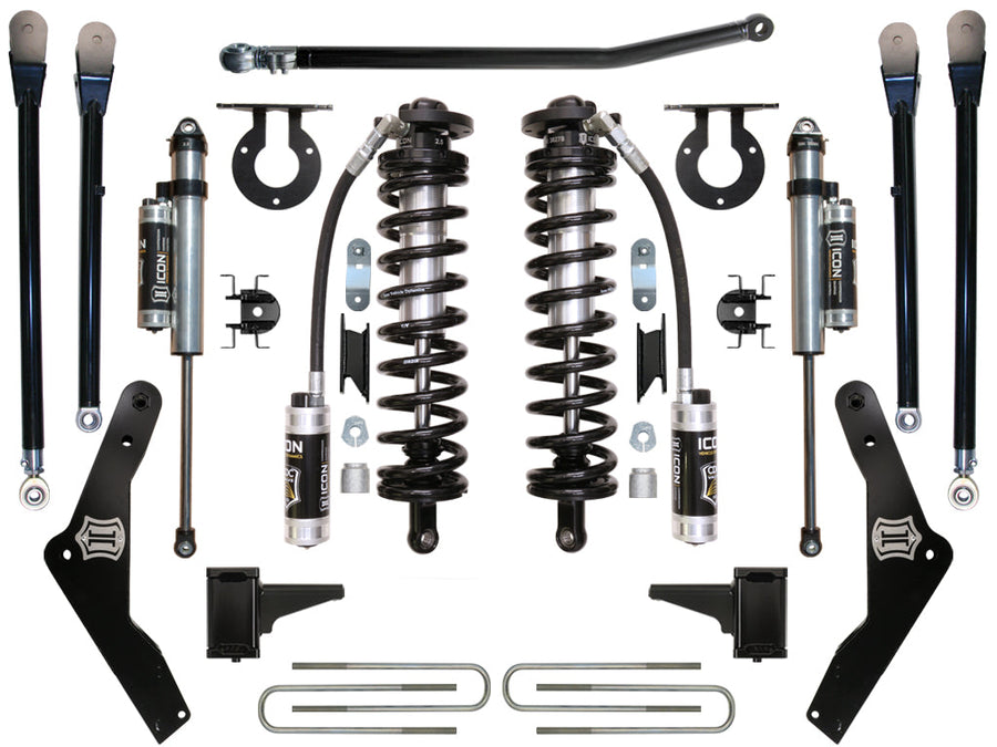 ICON 2011-2016 Ford F250/F350, 4-5.5" Lift, Stage 4 Coilover Conversion System for Ford Super Duty