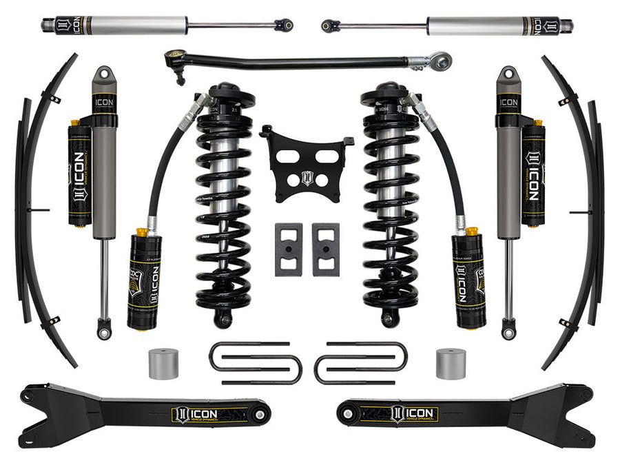 ICON 2023-2025 Ford F-250/F-350 Super Duty 4WD, 2.5-3" Lift, Stage 4 Coilover Conversion System with Radius Arms and Expansion Packs for Ford Super Duty