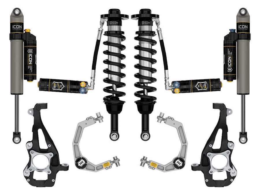 ICON 2021-2025 Ford F-150 4WD, 3.5-4.5" Lift, Stage 4 Suspension System, Billet, CDXS for Ford F-150