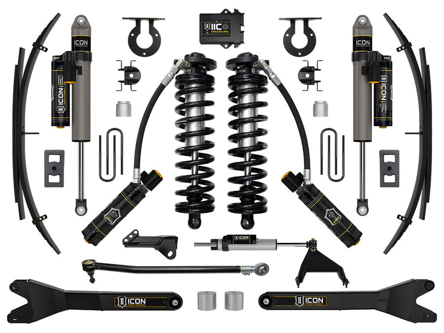 ICON 2023-2025 Ford F-250/F-350 Super Duty 4WD, 2.5-3" Lift, Stage 6 Coilover Conversion System with Radius Arms and Expansion Packs for Ford Super Duty
