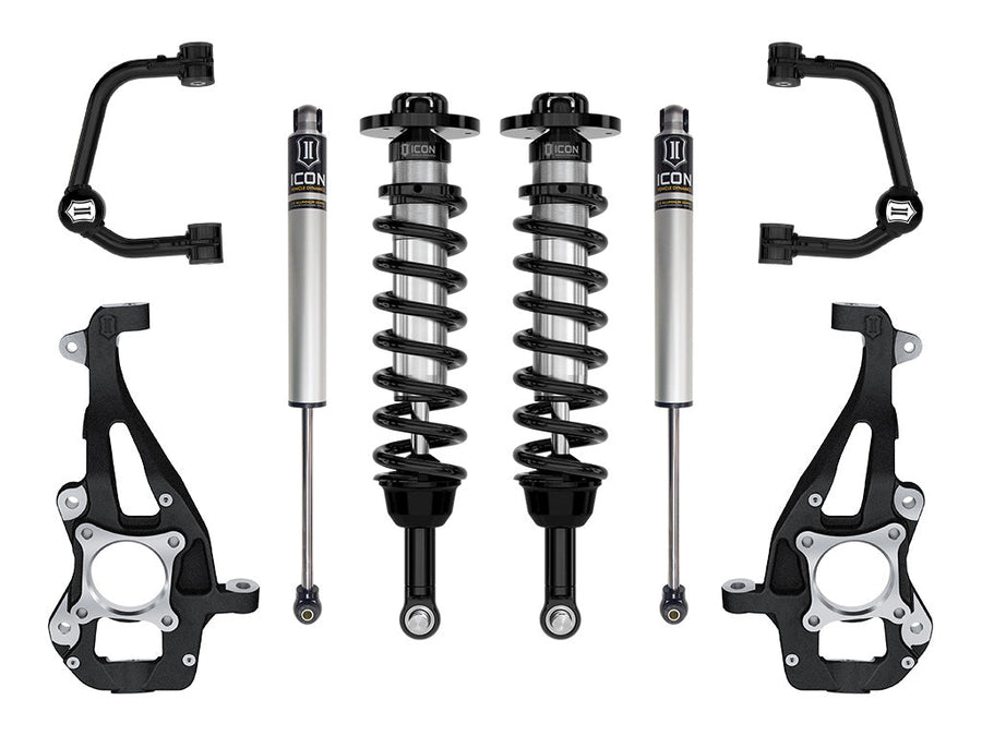ICON 2021-2025 Ford F-150 4WD, 3.5-4.5" Lift, Stage 1 Suspension System, Tubular for Ford F-150
