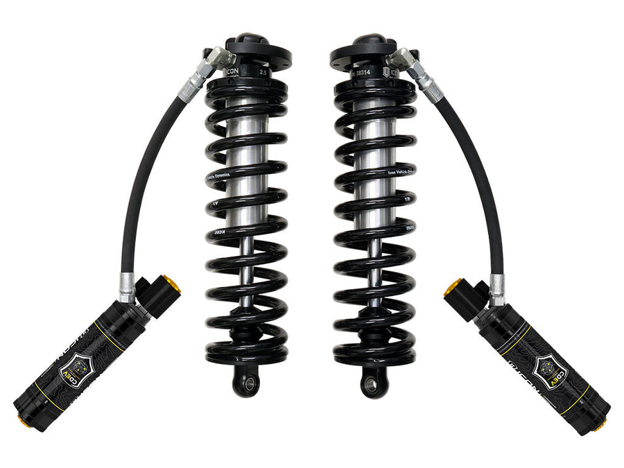 ICON 2005-2023 Ford F-250/F-350 Super Duty 4WD, 2.5-3” Lift, V.S. 2.5 Series Coilover Conversion Kit, Remote Reservoir w/ CDEV, w/ Caster Cams for Ford Super Duty
