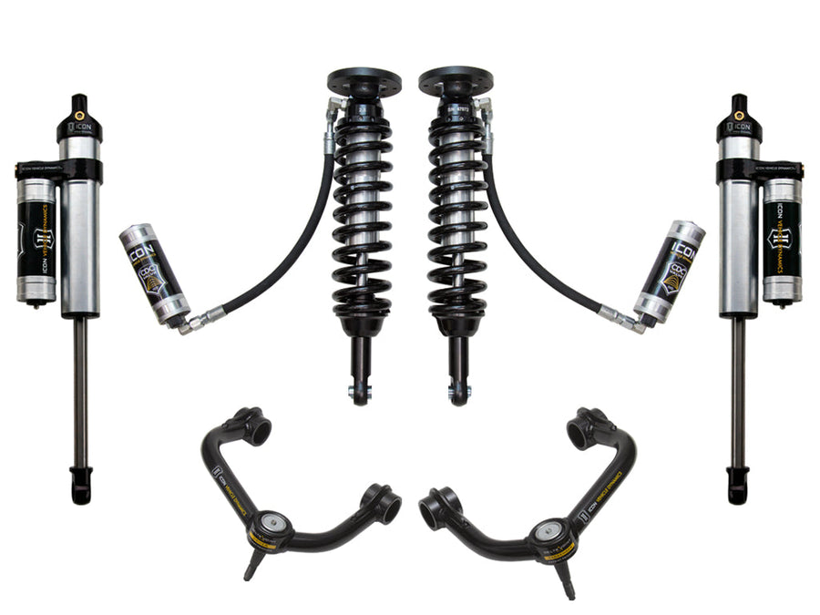 ICON 2009-2013 Ford F-150 2WD, 1.75-2.63" Lift, Stage 4 Suspension System, Tubular for Ford F-150