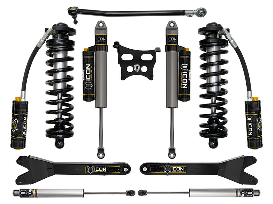 ICON 2023-2025 Ford F-250/F-350 Super Duty 4WD, 2.5-3" Lift, Stage 4 Coilover Conversion System with Radius Arms for Ford Super Duty