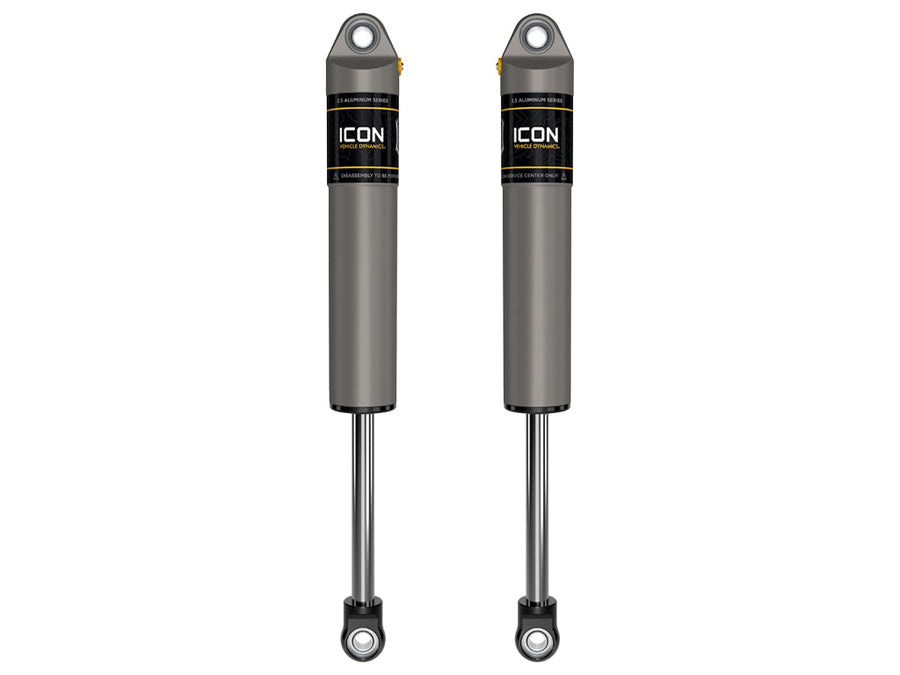 ICON 1999-2025 Ford F-250/F-350/F-450 Super Duty, 0-3” Lift, Rear, V.S. 2.5 Aluminum Series Shocks, Internal Reservoir, Pair for Ford Super Duty