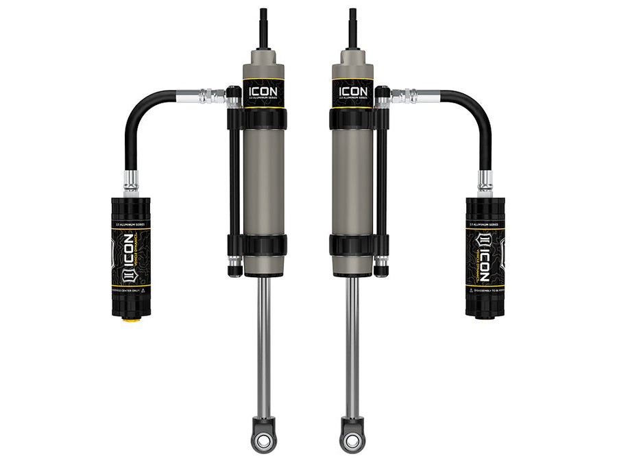 ICON 2005-2023 Toyota Tacoma, 0-1.5” Lift, Rear, V.S. 2.5 Aluminum Series Shock Absorbers, Omega Bypass Remote Reservoir, Pair for Toyota Tacoma