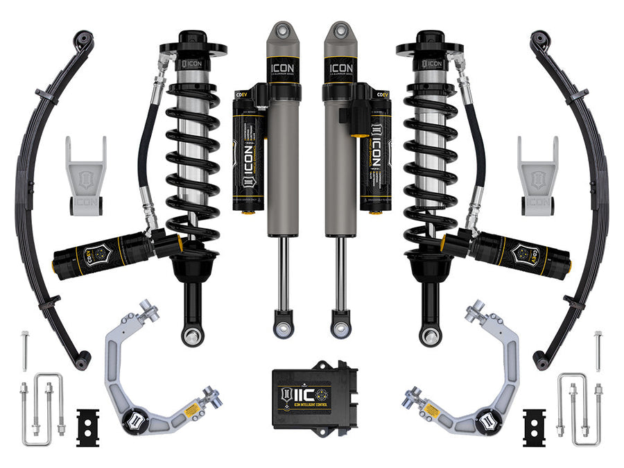 ICON 2021-2025 Ford F-150 Tremor, 2.5-3" Lift, Stage 5 Suspension System, Billet, w/ Leaf Packs for Ford F-150
