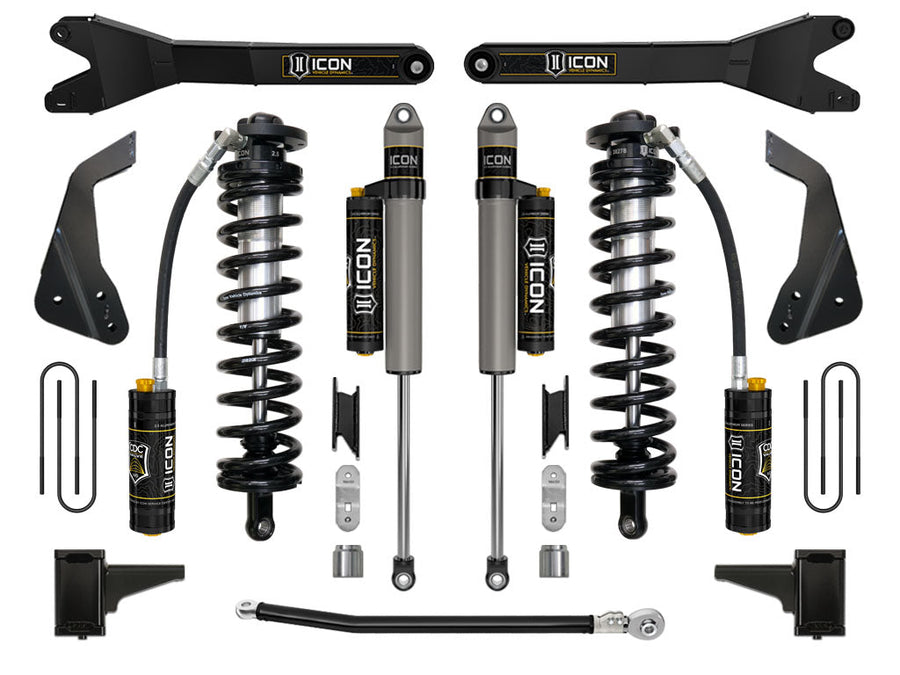 ICON 2008-10 Ford F250/F350 4-5.5" Lift Stage 4 Coilover Conversion w/Radius Arm for Ford Super Duty