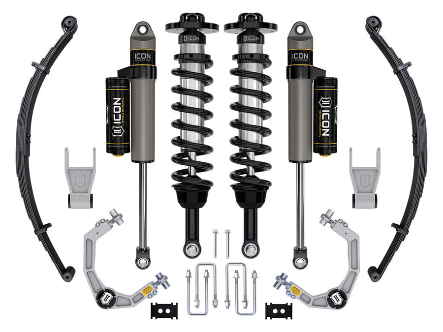 ICON 2021-2025 Ford F-150 Tremor, 2.5-3" Lift, Stage 2 Suspension System, Billet, w/ Leaf Packs for Ford F-150